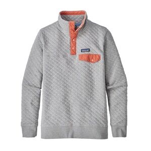 Patagonia Cotton Quilt Snap T. Drifter Grey/ Quartz Coral. Size XL
